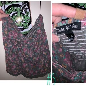 Torrid Grey Floral Tube Top Plus Sz. 3